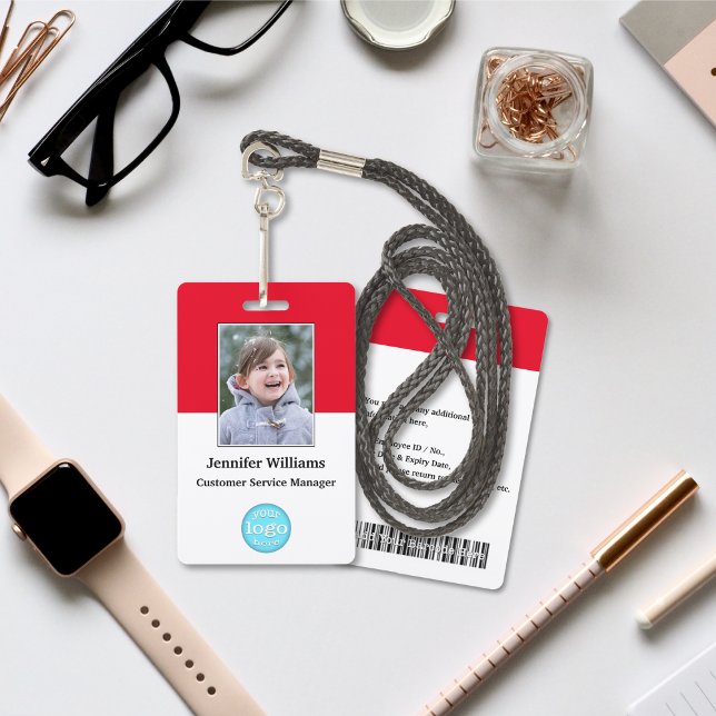 Custom Employee Staff Photo Barcode Logo Name ID Badge (Custom Employee Staff Photo Barcode Logo Name ID Badge)