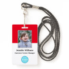 Custom Employee Staff Photo Barcode Logo Name ID