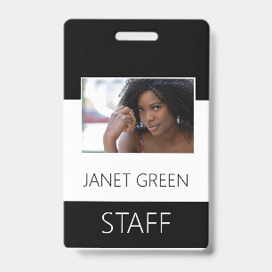 Custom Employee Staff Photo ID Company  Badge