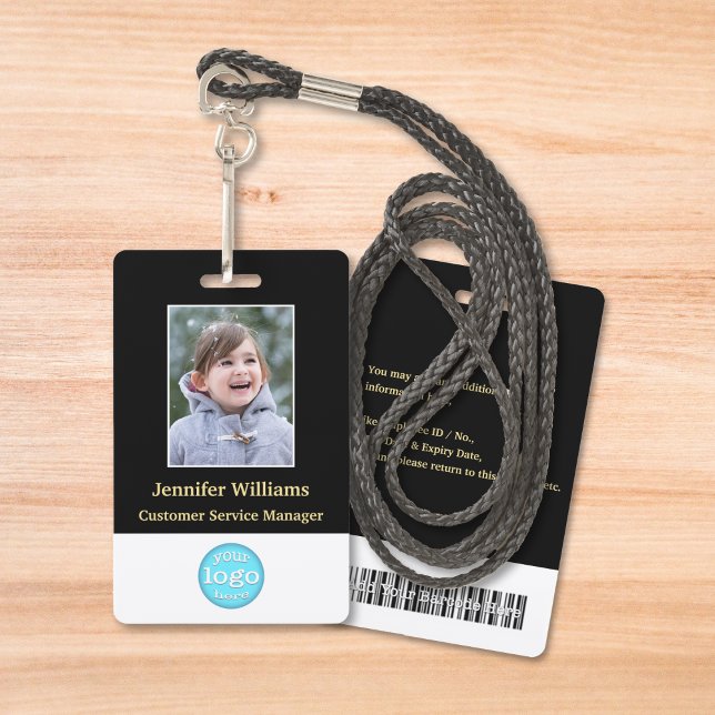 Custom Employee Staff Photo Name Barcode Logo ID Badge (Custom Employee Staff Photo Name Barcode Logo ID Badge)