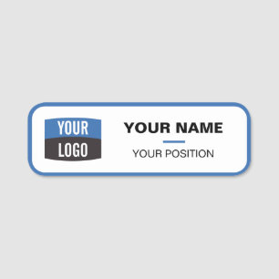 Custom Employee Tag Logo and Name Magnetic Or Safe