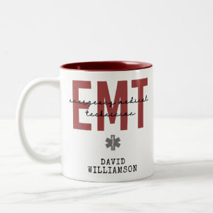 Custom EMT Emergency Medical Technician Two-Tone Coffee Mug