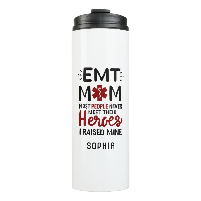 Custom EMT Medical Assistant Mom Name Thermal Tumbler (Front)