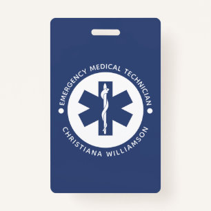 Custom EMT Symbol Emergency Medical Technician Badge
