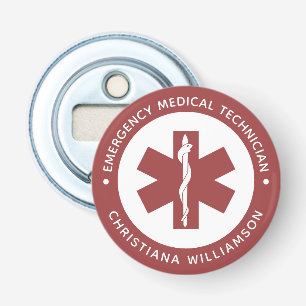 Custom EMT Symbol Emergency Medical Technician Bottle Opener