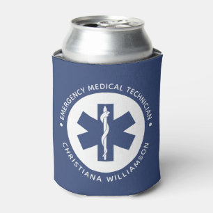 Custom EMT Symbol Emergency Medical Technician Can Cooler