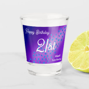 Custom Enchanted Butterflies 21st Shot Glass