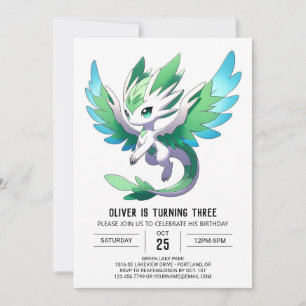 Custom Enchanted Dragon Birthday Invitation