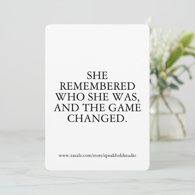 Custom Encouragement Card for Her, Feminist gift (Standing Front)