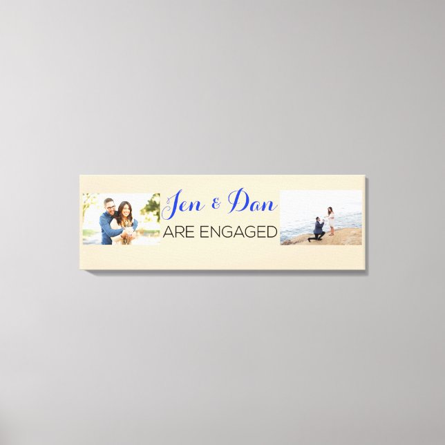 Custom Engagement Gift Canvas Print (Front)