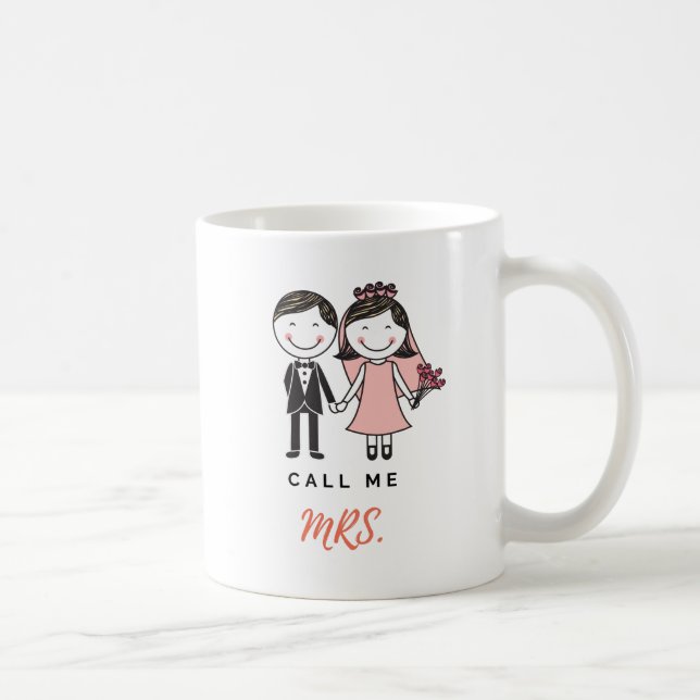 Custom Engagement Mug-Bride mug- Coffee Mug (Right)