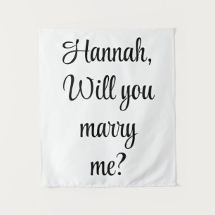 Custom Engagement Personalized Will you marry me Tapestry