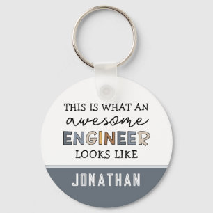 Custom Engineer Funny Awesome Engineer Engineering Keychain