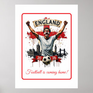 Custom England National Football Team Celebration Poster