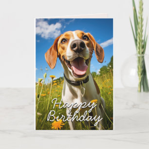Custom English Foxhound Birthday Card