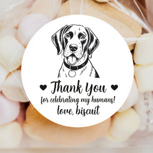 Custom English Pointer Dog Wedding Favour Stickers