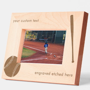 Custom Engraved Etched American Baseball Bat Frames