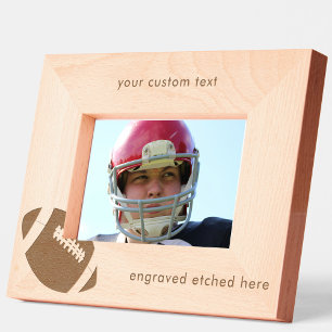 Custom Engraved Etched American Football Gridiron