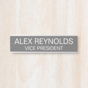 Custom Engraved Name Plate with Square Corners