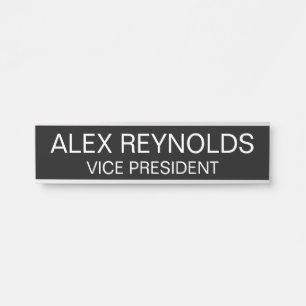 Custom Engraved Name Plate with Square Corners