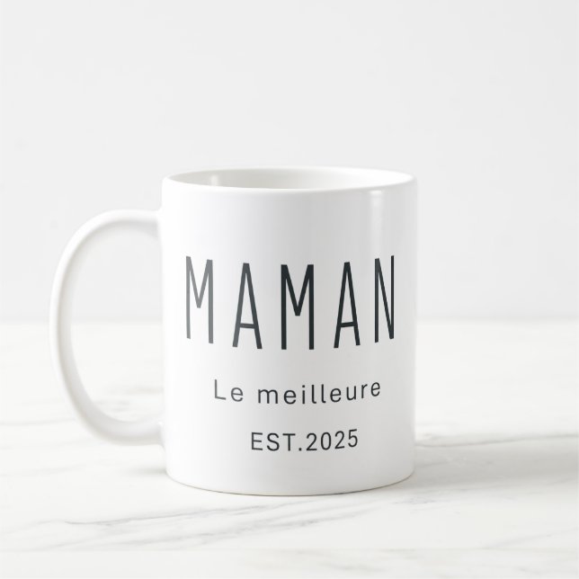 Custom Engraved Two-Tone Mug: Personalized Stonewa Coffee Mug (Left)