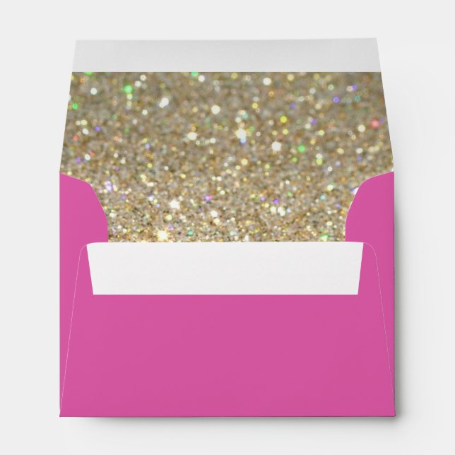 Custom Envelope - (4x6) Dark Pink Fab (Back (Bottom))