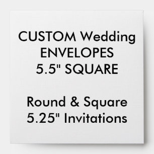 Custom Envelopes 5.25" Square Invitations