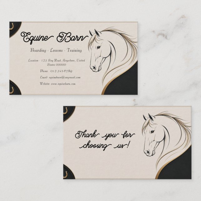 Custom Equestrian Business Card (Front/Back)