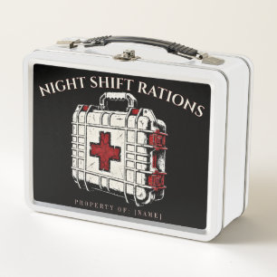 Custom ER Nurse Mom Tactical Medkit Lunch Cooler Metal Lunch Box
