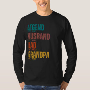 Custom Est. Year Legend Husband Dad Grandpa Retro T-Shirt