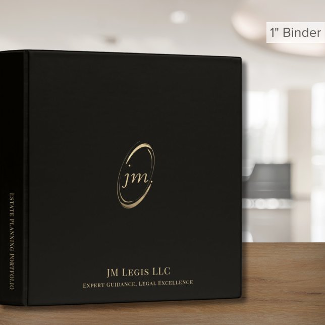 Custom Estate Planning Binder Elegant Monogram (Creator Uploaded)