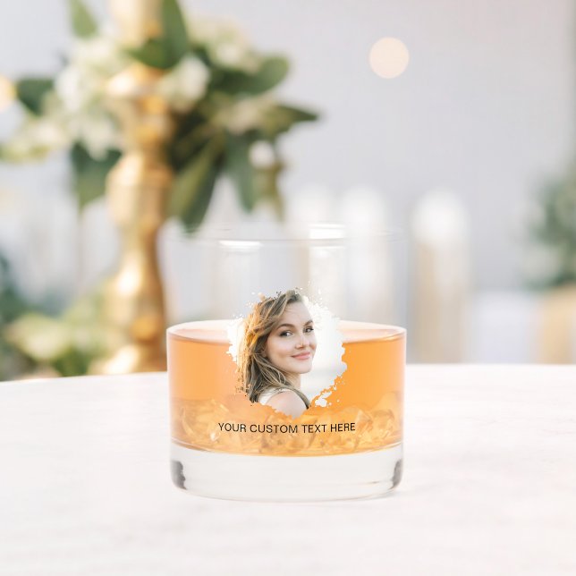 Custom Etched Photo Effect Instagram Whiskey Glass (Insitu (Wedding))