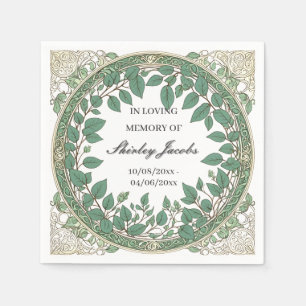 Custom Eucalyptus Funeral – Elegant Memorial Napkin