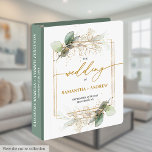Custom Eucalyptus Gold Wedding Memory Album Binder<br><div class="desc">✅ For matching items search #197W in my collections ✅ Preserve the memories of your special day with this elegant wedding memory album featuring minimalist watercolor eucalyptus greenery and shimmering gold leaves. Perfect as a wedding guest book, photo album, or keepsake binder, this customizable design blends modern simplicity with timeless...</div>
