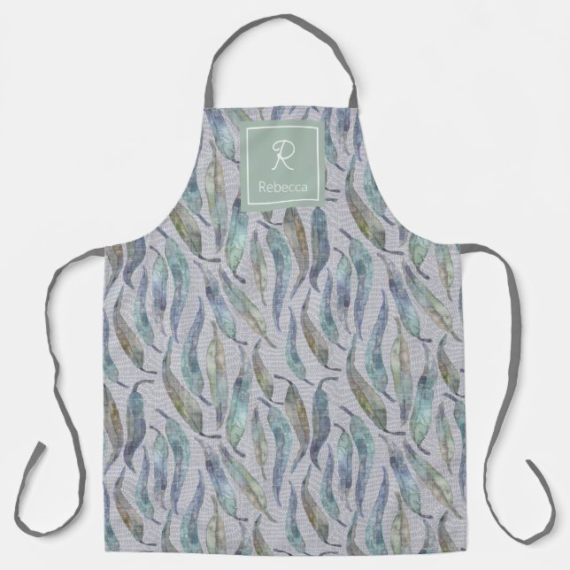Custom Eucalyptus Leaves Apron (Front)