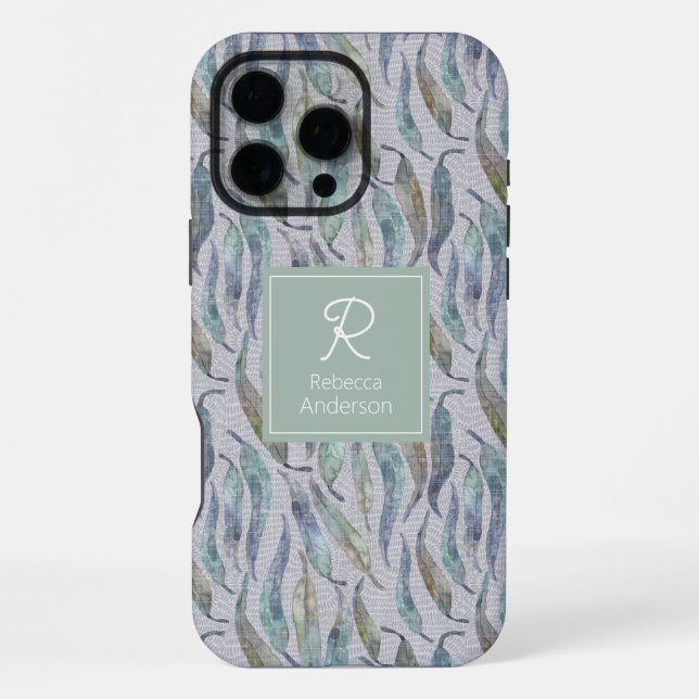 Custom Eucalyptus Leaves iPhone Case (Back)