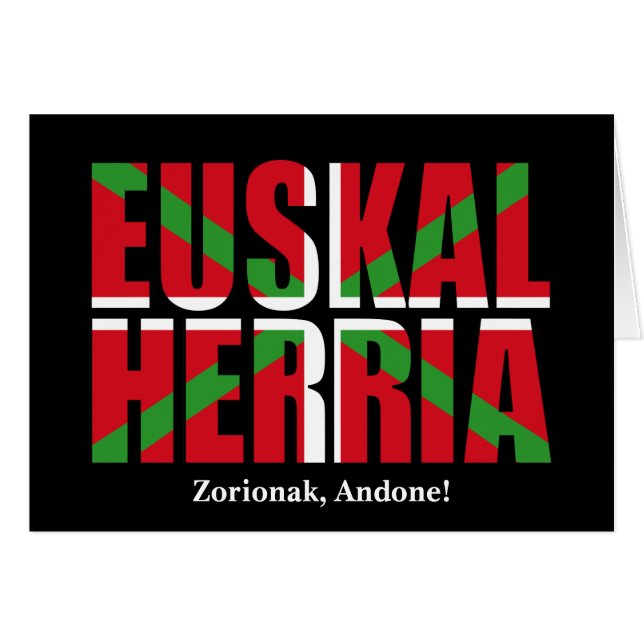 Custom, Euskal Herria forms Basque flag Ikurriña: (Front Horizontal)
