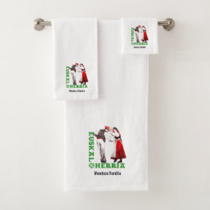 Custom, Euskal Herria, traditional Basque dancing: Bath Towel Set