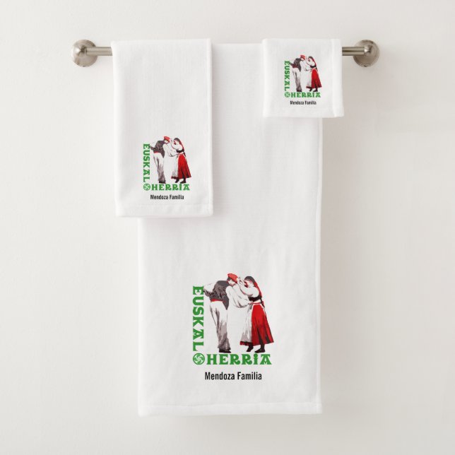 Custom, Euskal Herria, traditional Basque dancing: Bath Towel Set (Insitu)