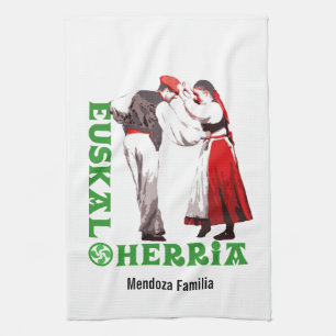 Custom, Euskal Herria, traditional Basque dancing: Kitchen Towel
