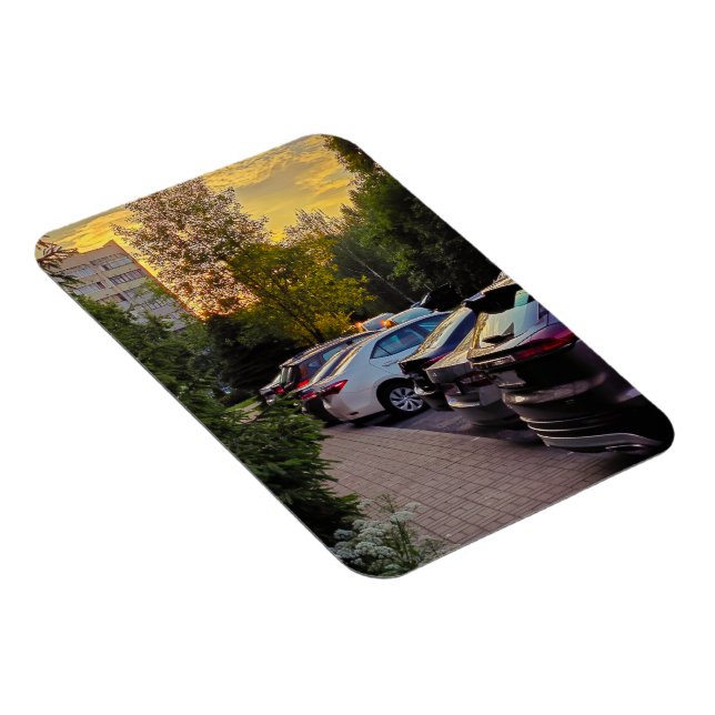 Custom Evening Glow Urban Flexible Photo Magnet (Right Side)