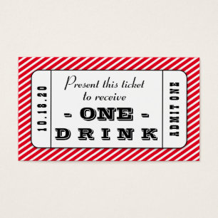 Custom Event Drink Cards Business Cards Pack