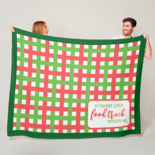 Custom Event Keepsake Summer Festival Picnic Fleece Blanket