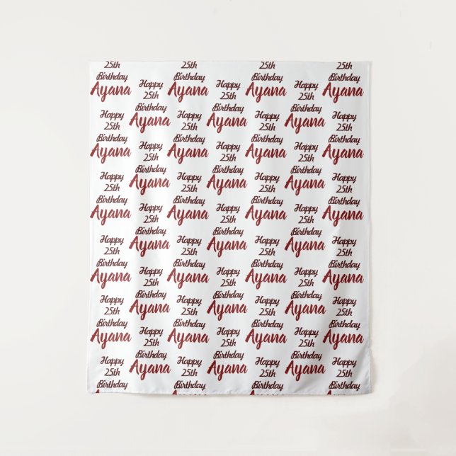 Custom Event Party Backdrop Step and Repeat Tapestry (Front)