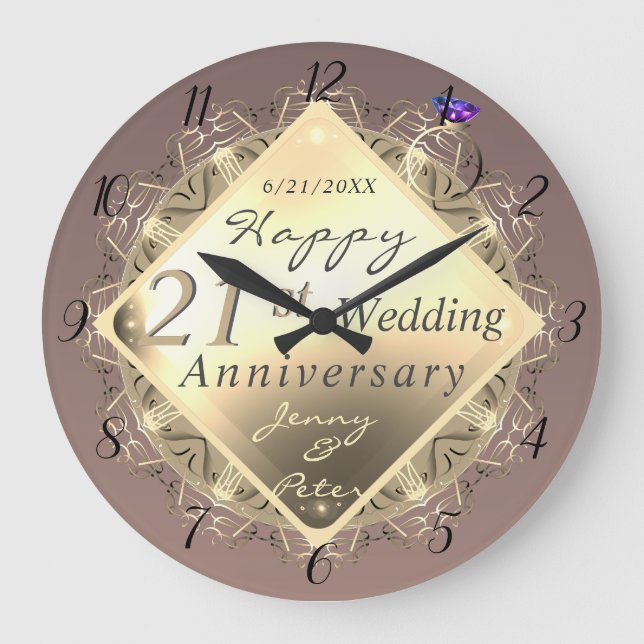 Custom Event Shiny Emblem Acrylic Wall Clock (Front)