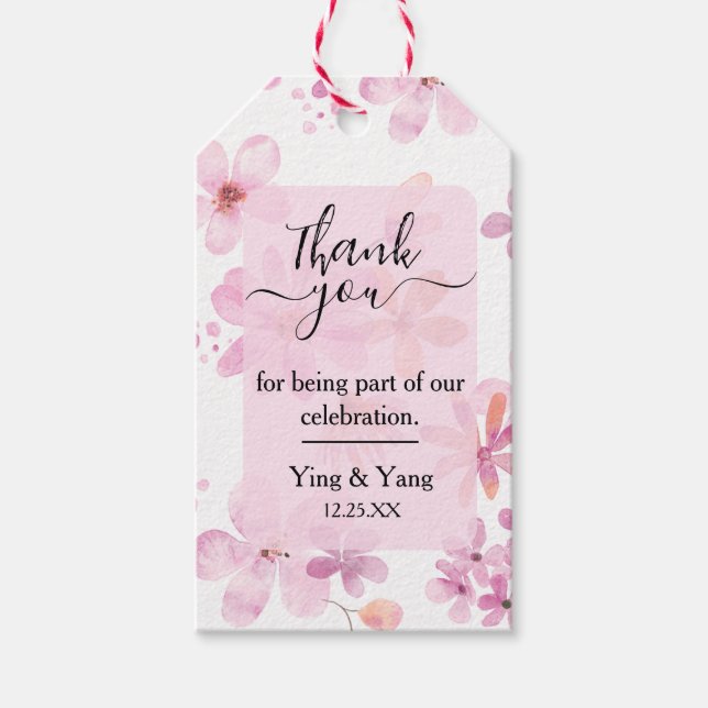 Custom Event Thank You Gift Tags (Front)