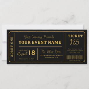 Custom Event Ticket, Concert Fake Ticket, School Invitation