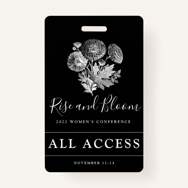 Custom Event VIP All Access Womens Conference Badge (Front)