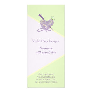 Custom Events Handmade with Love Pastel Yarn Craft Rack Card