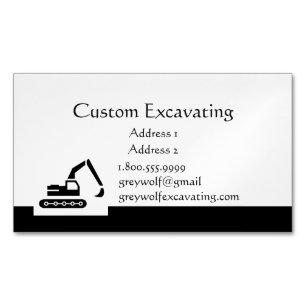 Custom Excavating Custom Business Card